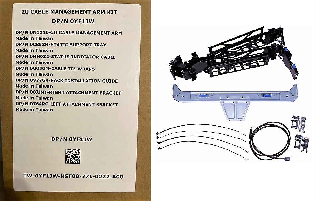 2U Cable Management Arm Kit DP/N 0YF1JW