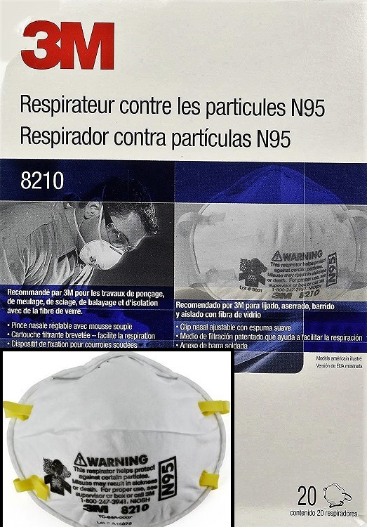 3M 8210 N95 Particulate Respirator Masks