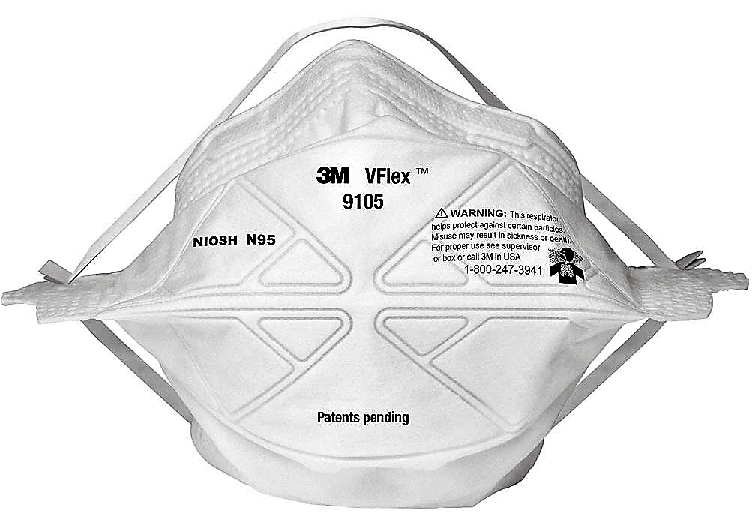 3M 9105 Vflex N95 Respirator Masks