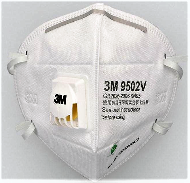 3M 9502V KN95  respirator masks