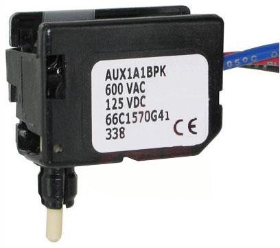 Eaton AUX1A1BPK Aux Switch, 600VAC, 125VDC, 60HZ, 1NO, 1NC