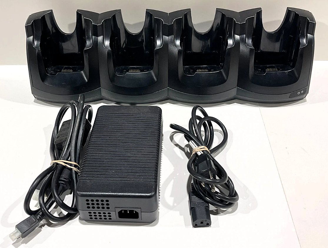 4-Slot Charging Cradle (CRD5501-4000CR) - w/ line cord, power supply & power cord - For MC55