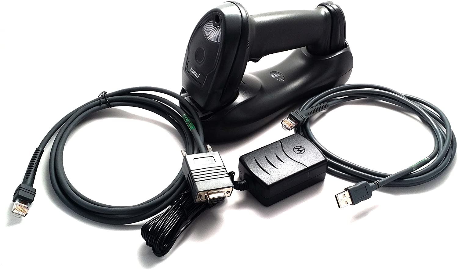 Zebra/Motorola Symbol LS4278 Cordless Bluetooth Laser Barcode Scanner Kit, Includes Cradle, Power Supply, RS232 Cable and USB Cable
