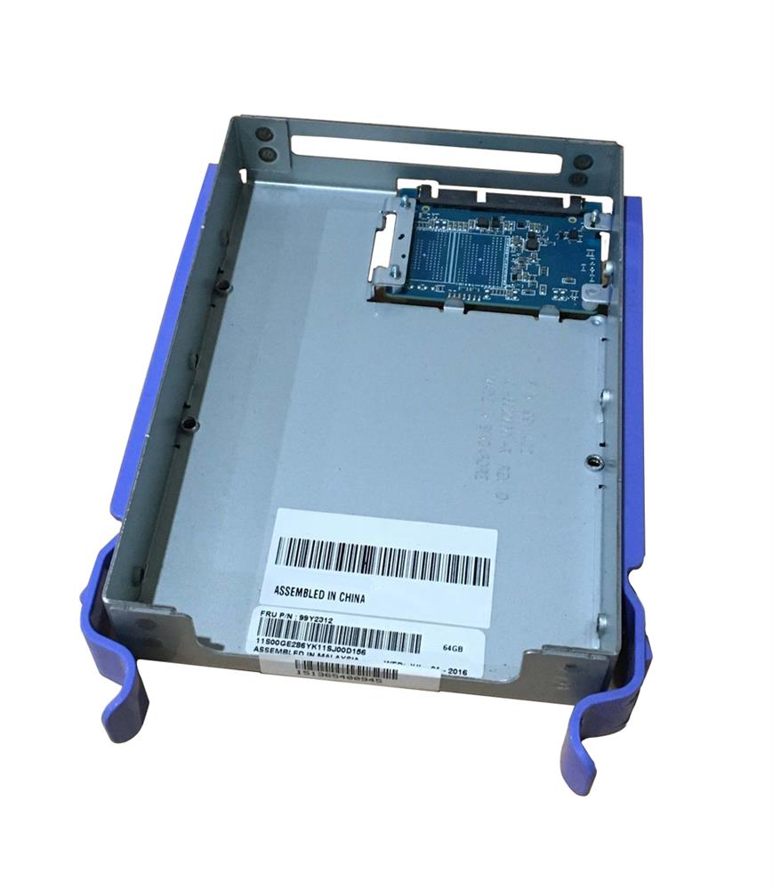 9Y2312 Kit; SSD Tray w/ Blue Slides, and (4) Screws for IBM 4900-7x5 / Cx5 (drive not included)