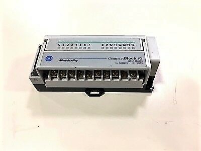 Allen-Bradley 1791D-0B16PX Compactblock I/O DeviceNet Output Module, 24 VDC, 16 Source Outputs, Expansion Block