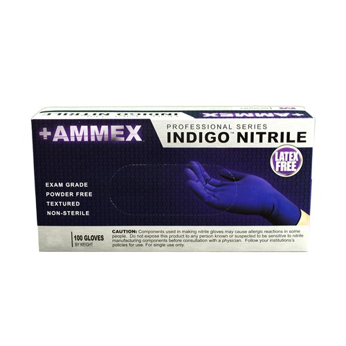 AMMEX AINPF4 Indigo Nitrile Exam Gloves