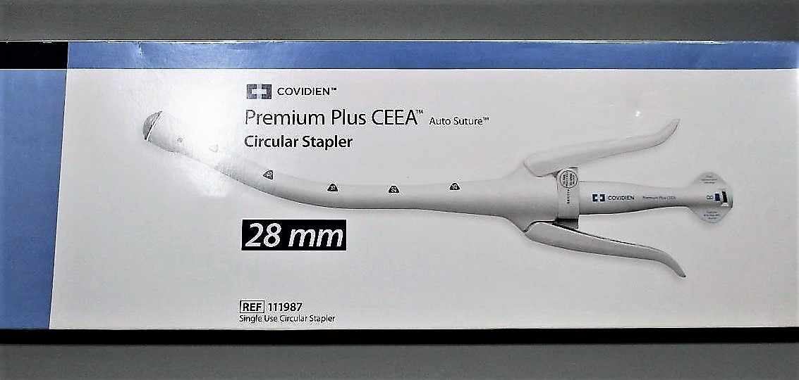 Covidien 111987 Wound Stapler Premium Plus CEEA™ Squeeze Handle Titanium Staples 28mm Staples