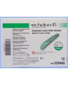 ETHICON ECR45G - ECHELON 45 RELOAD: GREEN ENDOSCOPIC LINEAR CUTTER 6 ROWS RELOAD 45.0MM - 4.1MM