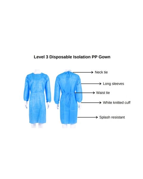 Level 3 isolation gowns.