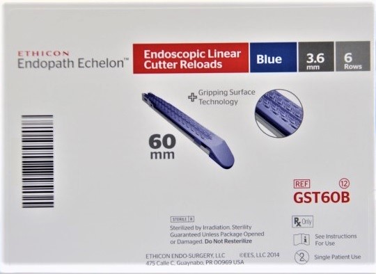 ETHICON GST60B - ENDOPATH ECHELON RELOAD: BLUE 6 ROWS RELOAD 60MM - 3.6MM
