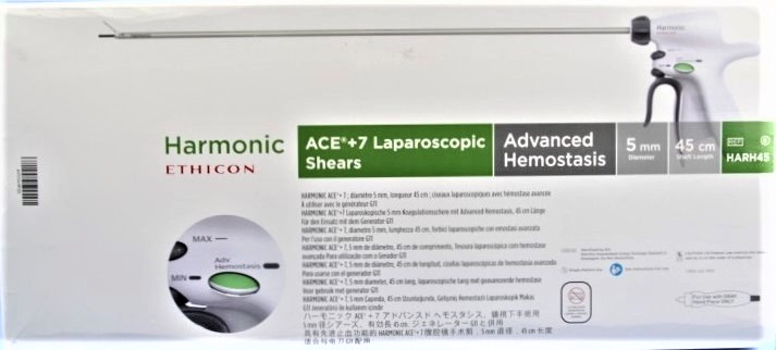 ETHICON ENERGY HARH45 - HARMONIC ACE®+7 Shears with Advanced Hemostasis - 45CM