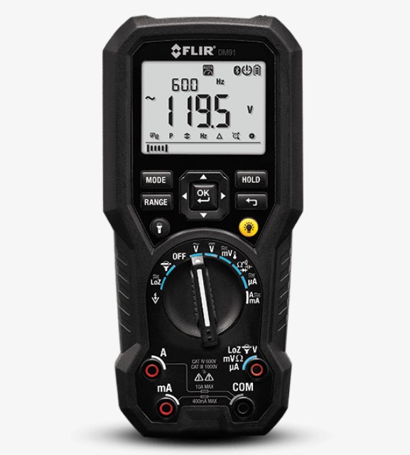 FLIR Industrial TRMS Multimeter with Datalogging and Wireless Connectivity with NIST