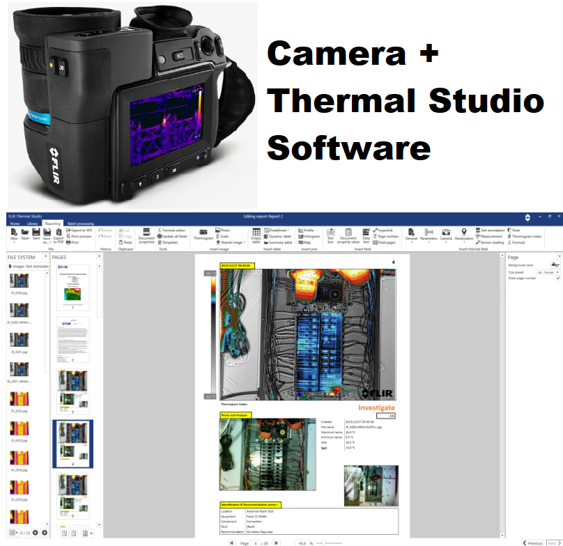 FLIR - T1020 IR Camera 1024 x 768 Resolution/30Hz w/12° Lens with FLIR Thermal Studio Pro - 12 Month Subscription