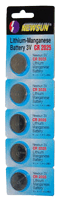 NEW SUN CR2025 3V LITHIUM COIN CELL BATTERY