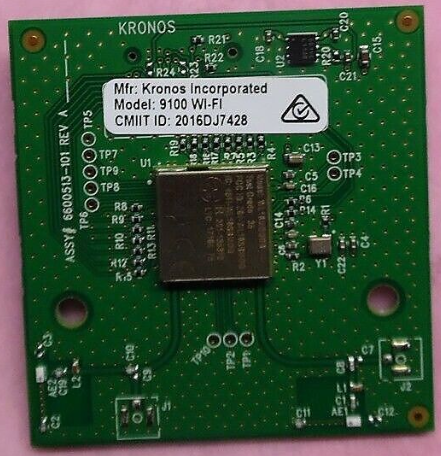 Kronos InTouch 9100 WiFi Bluetooth Board H4 Wireless Card (8609120-001)