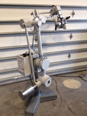 Leica Wild M691 Surgical Microscope w/ OPMI Traeger Counterpoise Stand 