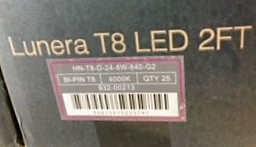 Lunera T8 2FT LED Bulbs (HN-T8-D-24-8W-840-G2)