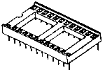 JCO-286-58T 28 PIN IC SOCKET