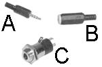 FOUR CONDUCTOR MINIATURE 3.5MM PLUGS &#38; JACKS