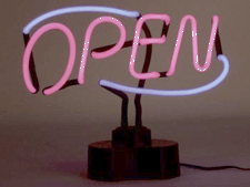 "OPEN" NEON SIGN