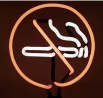 "NO SMOKING" NEON SIGN