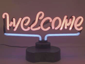 "WELCOME" NEON SIGN