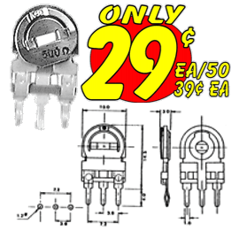 SUB-MINIATURE TRIMMER POTENTIOMETERS