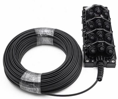 300ft. 4-port with 1x4 splitter, locat./tonable flat loose tube cable