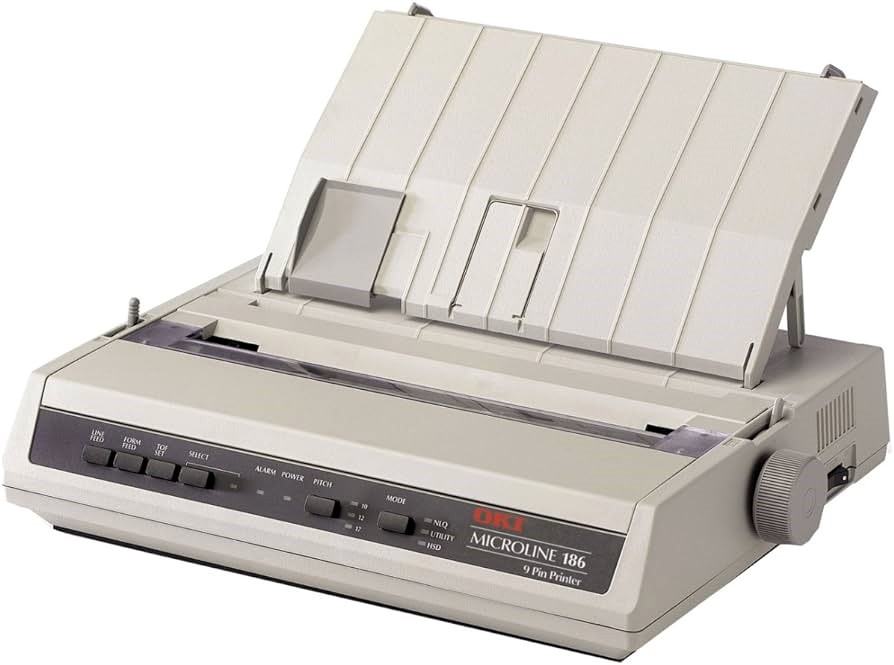 Okidata Microline ML186 Impact 9-Pin Dot Matrix Printer (Parallel/USB)