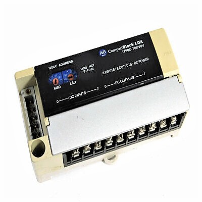 Allen Bradley 1790D-T8BV8V COMPACT Block LDX, DeviceNet LDX, 24VDC, 8 Universal In / 8 OUT SINK, TERM