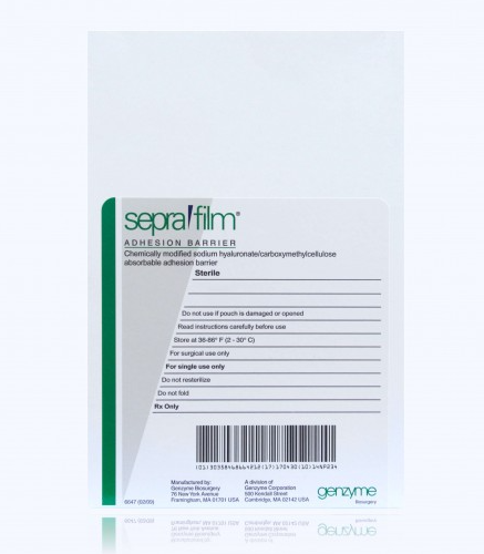 BAXTER SEPRA FILM ADHESION BARRIER: 3 X 5 - (5086-02)