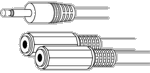 VANCO AC3B 3.5MM MONO Y CONNECTOR - 6"