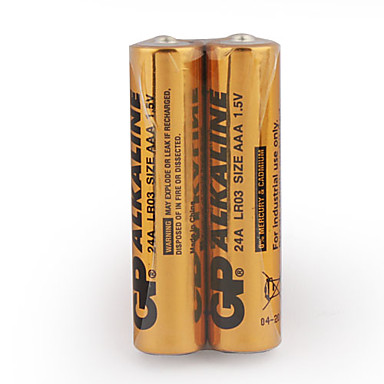 GP AAA FRESH ALKALINE BATTERIES (D/C 2015 OR LATER) - SHRINK WRAPPED IN PAIRS - IDEAL FOR MANUFACTURERS! 