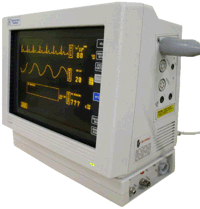 SPACELABS MEDICAL INC 90309 PORTABLE PATIENT MONITOR W/CABLING