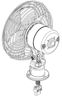 DCM MANUFACTURING INC F-904824-3W-PA   REV 4 24V DASH FAN