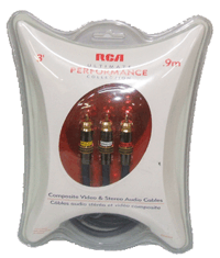 RCA PD3SAV VIDEO & STEREO AUDIO CABLES