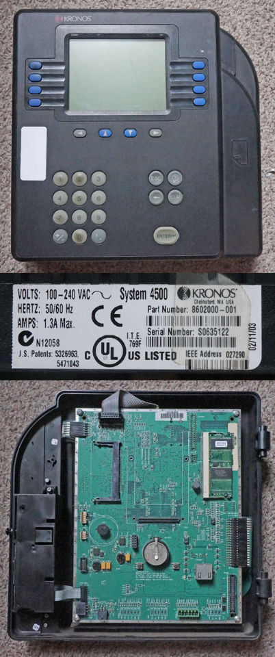 KRONOS 8602000-001 TIME CLOCK